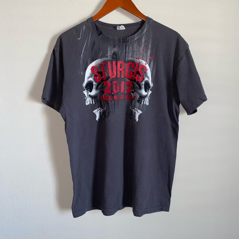 Sturgis Motorcycle Rally Skulls Tee Large
